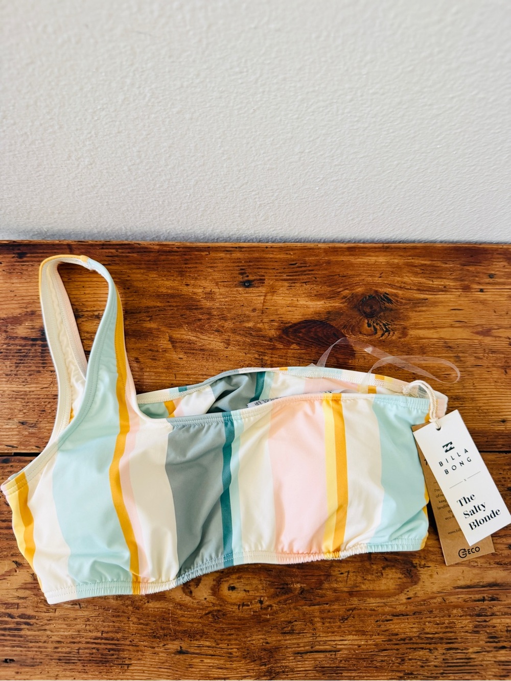 NWT Billabong x Salty Blonde Feelin Salty One Shoulder Two Piece Swimsuit - Picture 5 of 9